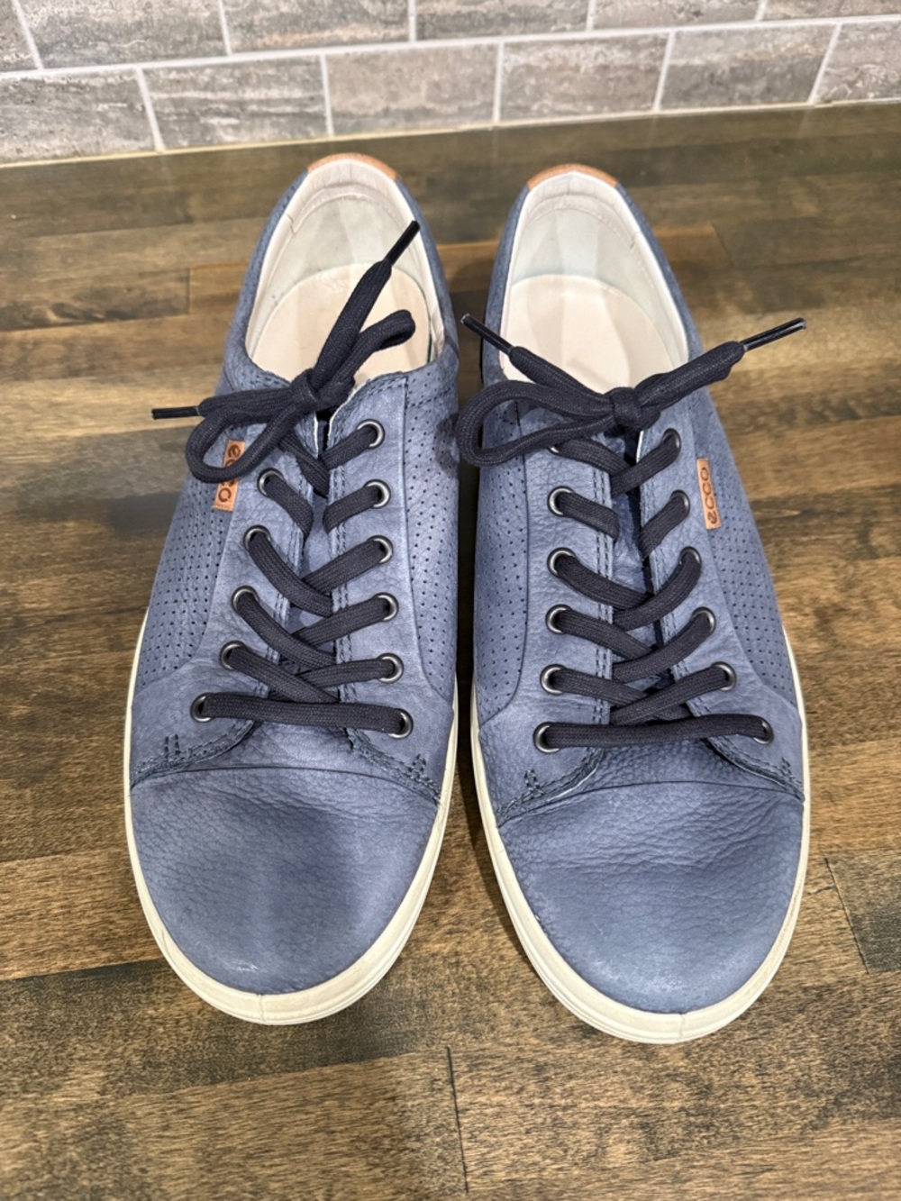 ECCO Soft 7 Marine Perforated Navy Low Top Sneakers Men's size 11 (EU 45) - Picture 2 of 13